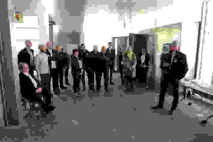 2019-05-11_Partneranlass_004.JPG SSV-Präsident Luca Filippini (rechts) begrüsst die Gäste am Partner- und Ehrenamtlichen-Anlass.