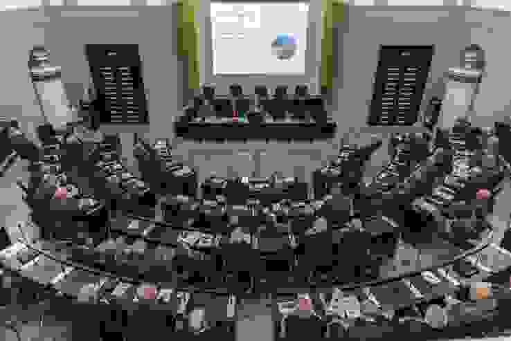 2020-01-16_ESK_014.JPG Der stattliche Luzerner Kantonsratssaal war ein idealer Tagungsort für die Schiessoffiziere und die geladenen Gäste.