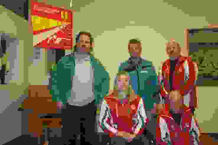 2019-03-24_DV-Bucheggberg.JPG Von links: Thomas Kocher, Anja Jäggi, Hansulrich Meister, Heinz Hartmann und kniend Präsident Jürg Arni.
