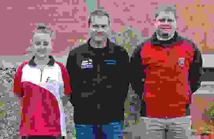 2019-09-30_gew-3stellig-einzel1a.JPG Die besten Dreistellungsschützen (von links): Jaqueline Hafner (2.), Martin Zbinden (1.) und Thomas Länzlinger (3.).