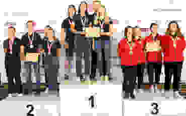 Podest Junioren Final SGM G50m 2022.jpg Die Gruppe aus Büren-Oberdorf erneut zuoberst auf dem Podest vor Niderbuchsiten und Winistorf