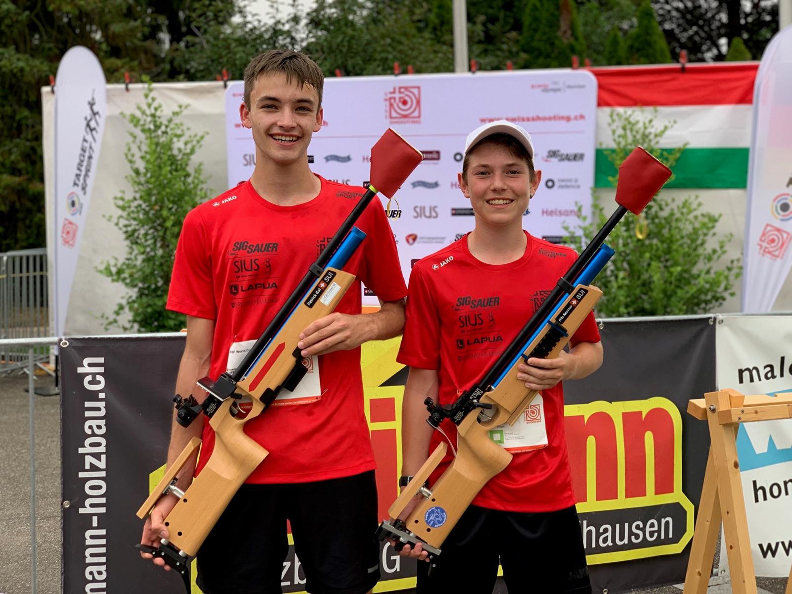 Patrick Gal und Nils Reusser nach dem Wettkampf im zürcherischen Hombrechtikon. Foto: Michael Schenk