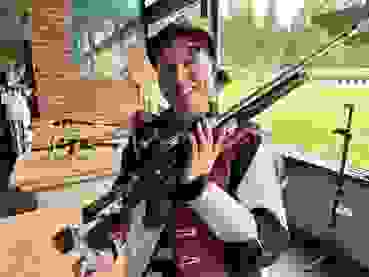 Nina Schweizermeisterin Eine glückliche Nina Christen nach dem Wettkampf.