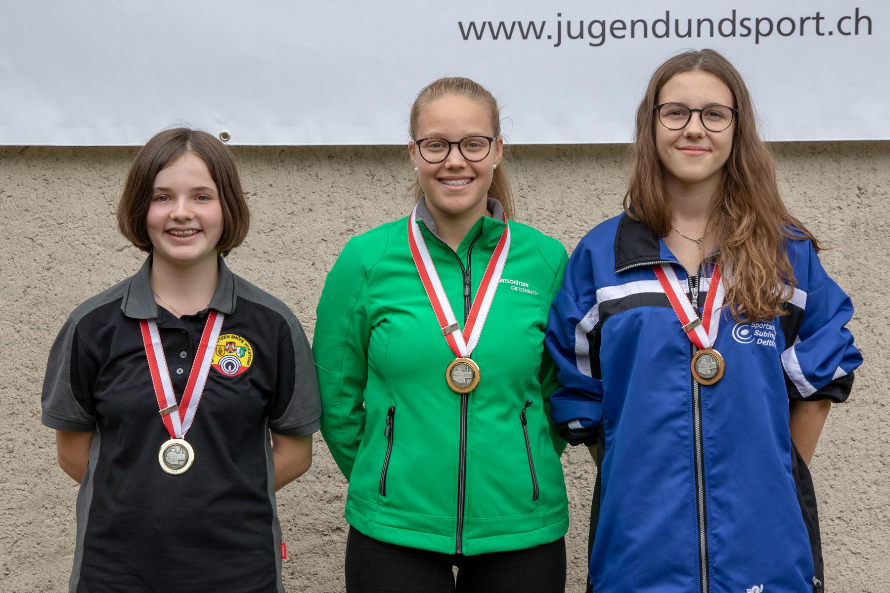 Kategorie A: 2. Gina Gyger (Winistorf); 1. Larissa Donatiello (Gretzenbach); 3. Anna Schreier (Subingen-Deitingen)