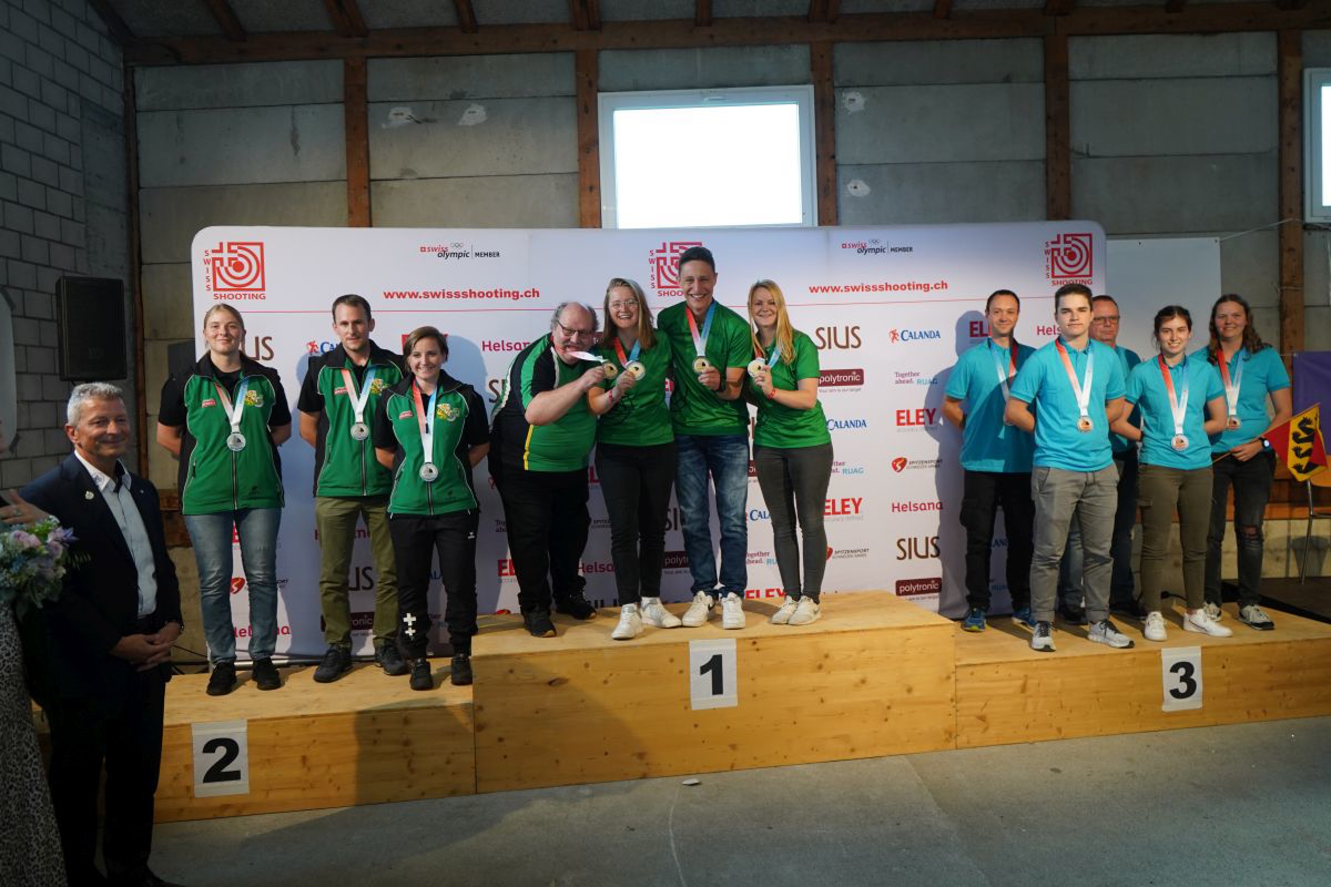 Gewehr 50m 3-Stellungen Elite: 1. St. Gallen; 2. Thurgau; 3. Bern