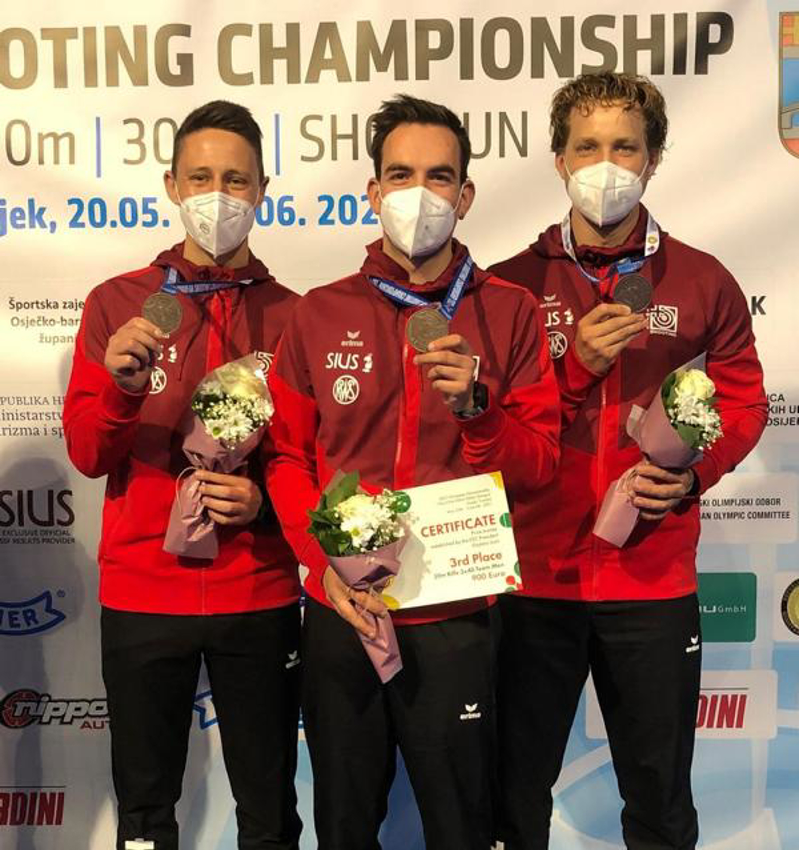 Das Schweizer Bronze-Team (v.l.): Christoph Dürr, Fabio Wyrsch und Jan Lochbihler