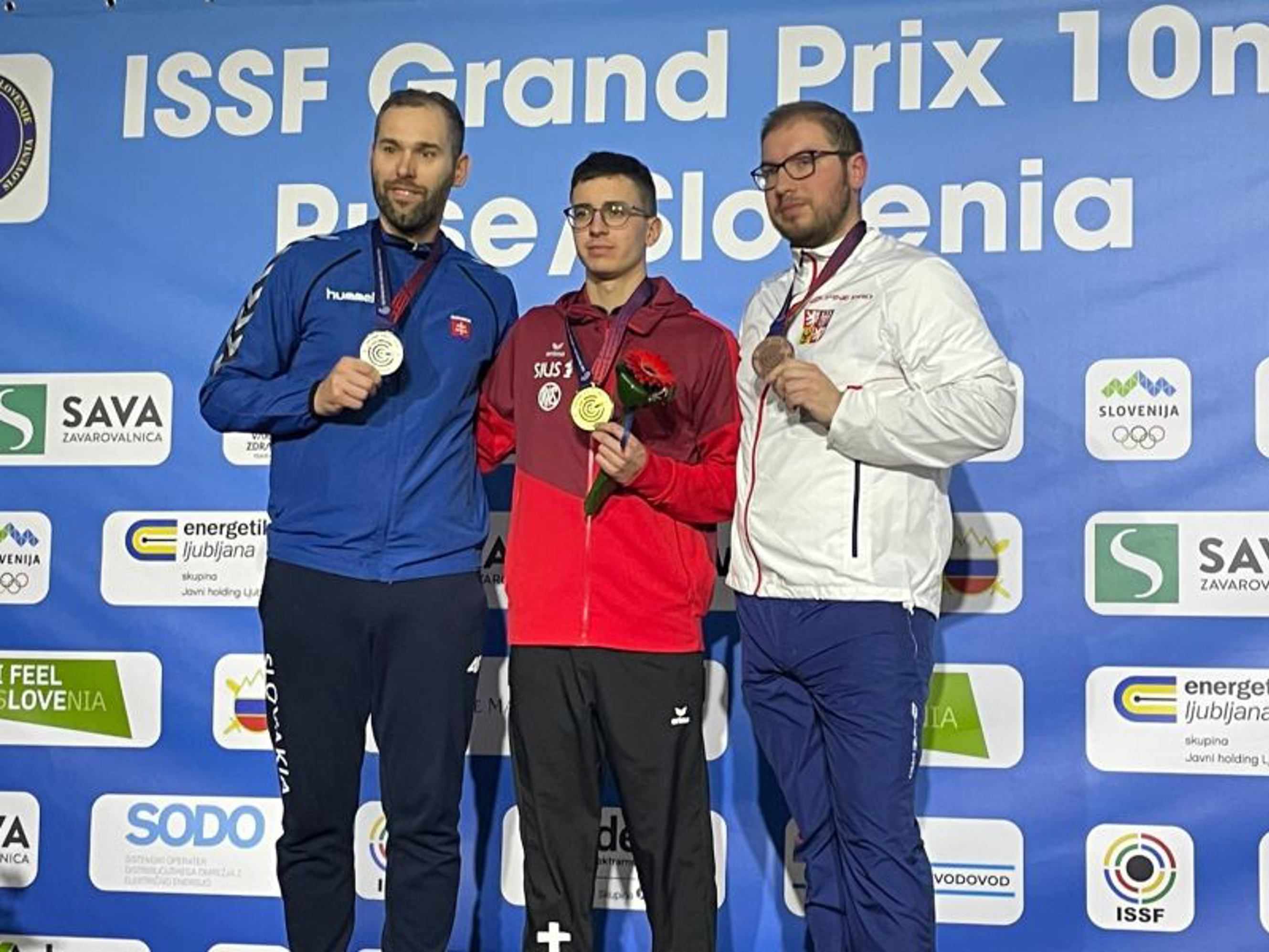 Jason Solari mit der Goldmedaille.