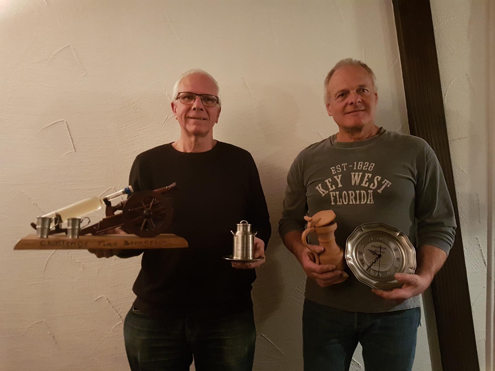 Denis Haeberli et Alain Gilgen, vainqueurs des challenges internes.