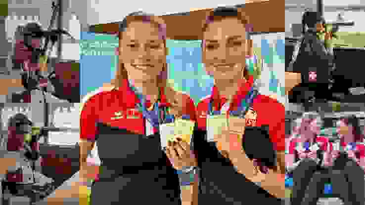 Sie gewannen Edelmetall für die Schweiz (v.l.): Joëlle Baumgartner und Ramona Bieri.