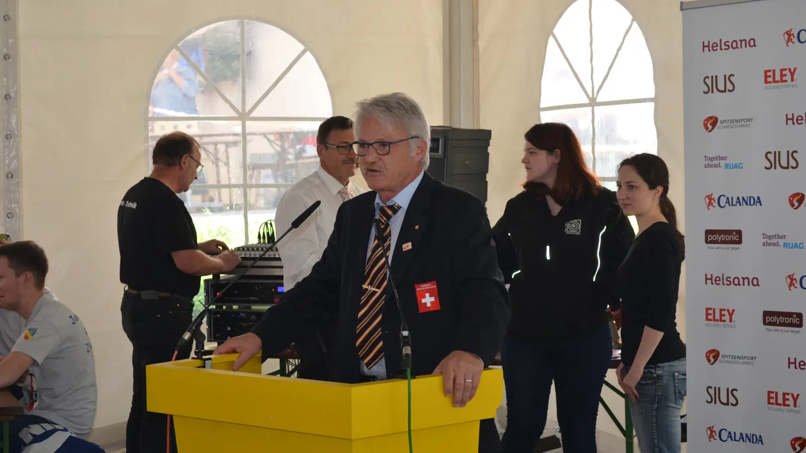 Renato Steffen, Vorstandsmitglied SSV, bei seiner Anrede