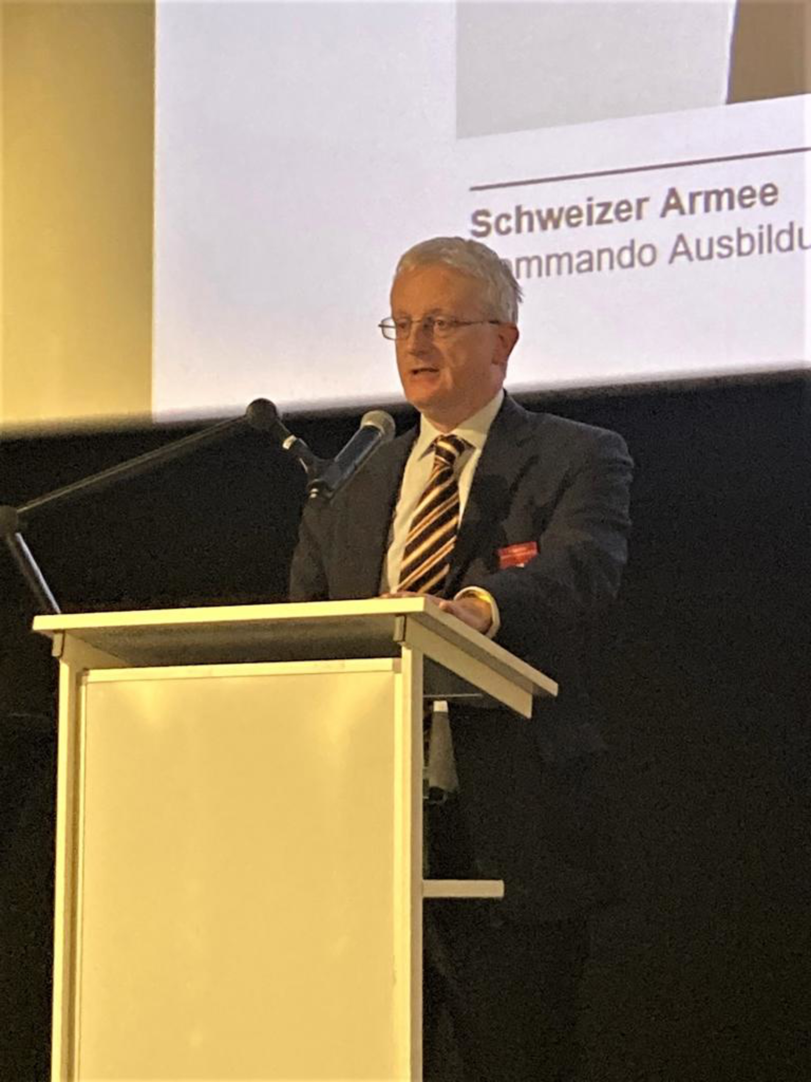Präsident Luca Filippini überbrachte die Grussbotschaft des SSV.