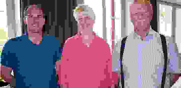 KKV-Vorstand.JPG Der Vorstand im Amt ehrenvoll bestätigt: (vl) Marcel Schilliger (Sekretär), Rosmarie Sameli (Präsidentin), Peter Stalder (Finanzchef).