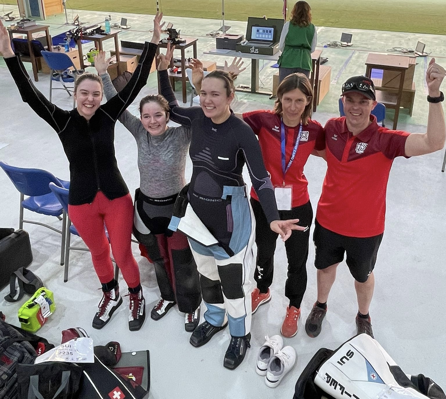 Glückliche Gesichter im Schweizer Team.