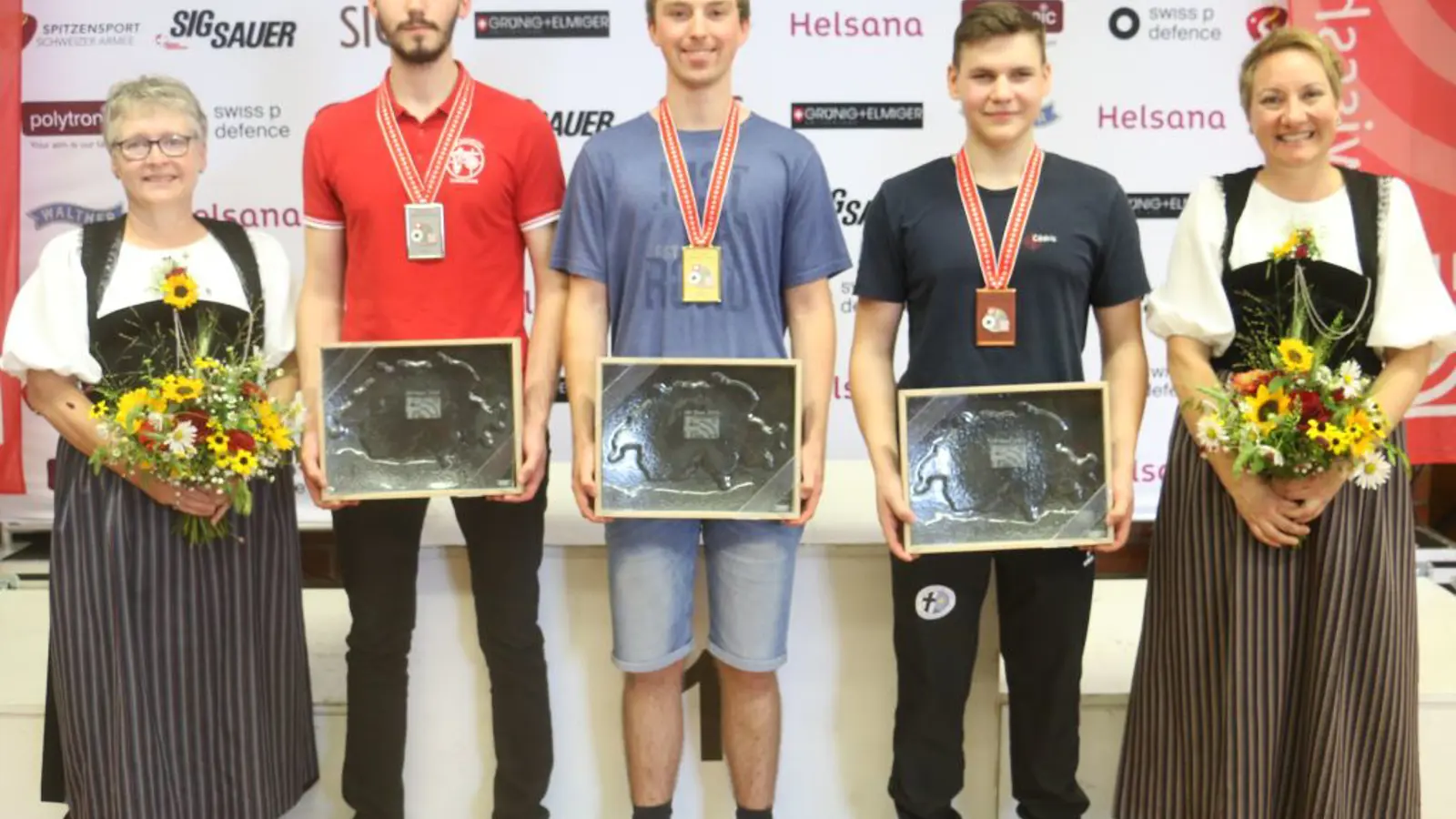 Medaillengewinner im Liegendmatch Junioren