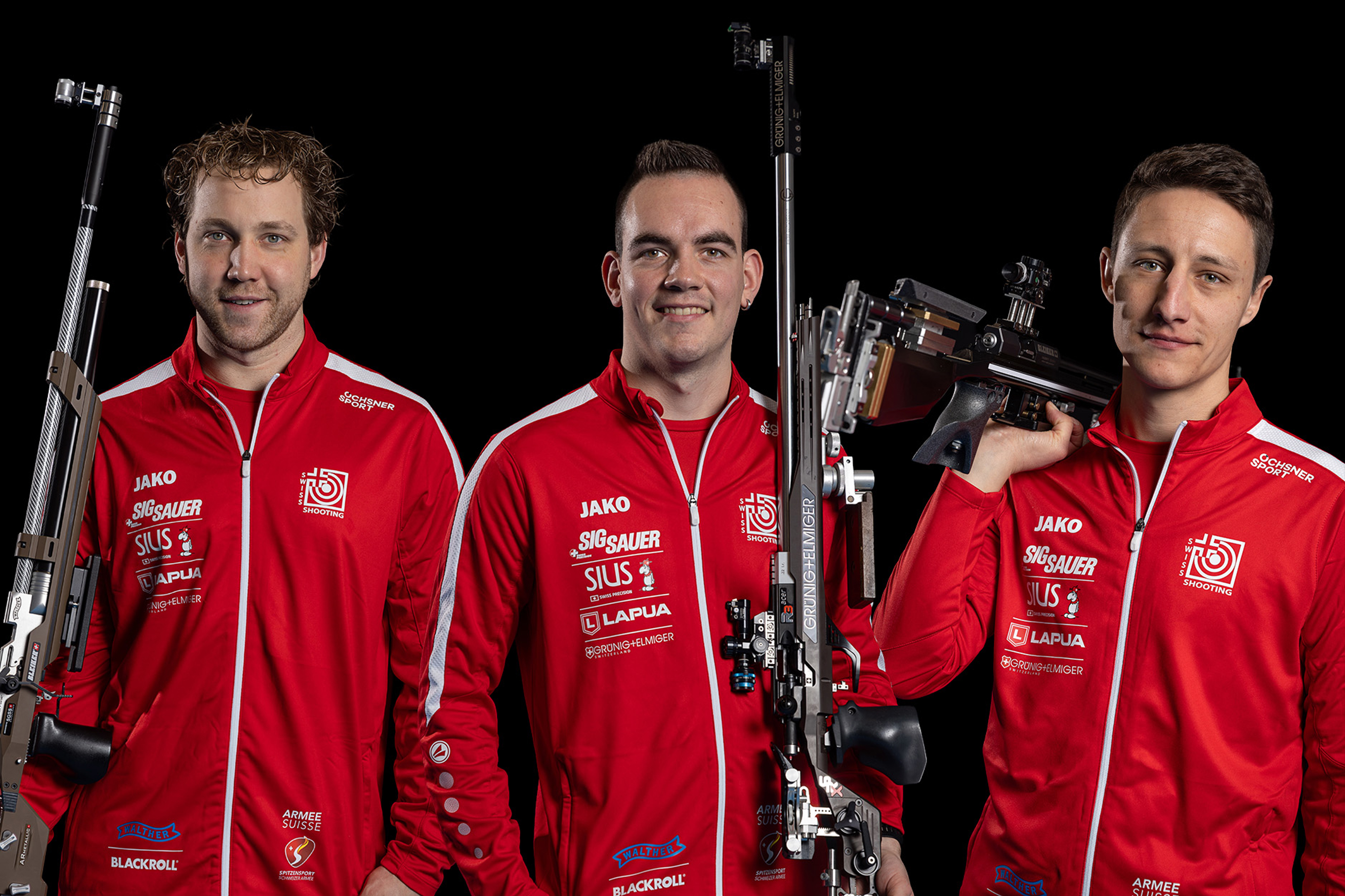 Bronze für die Gewehrmänner (v.l.): Jan Lochbihler, Fabio Wyrsch und Christoph Dürr.