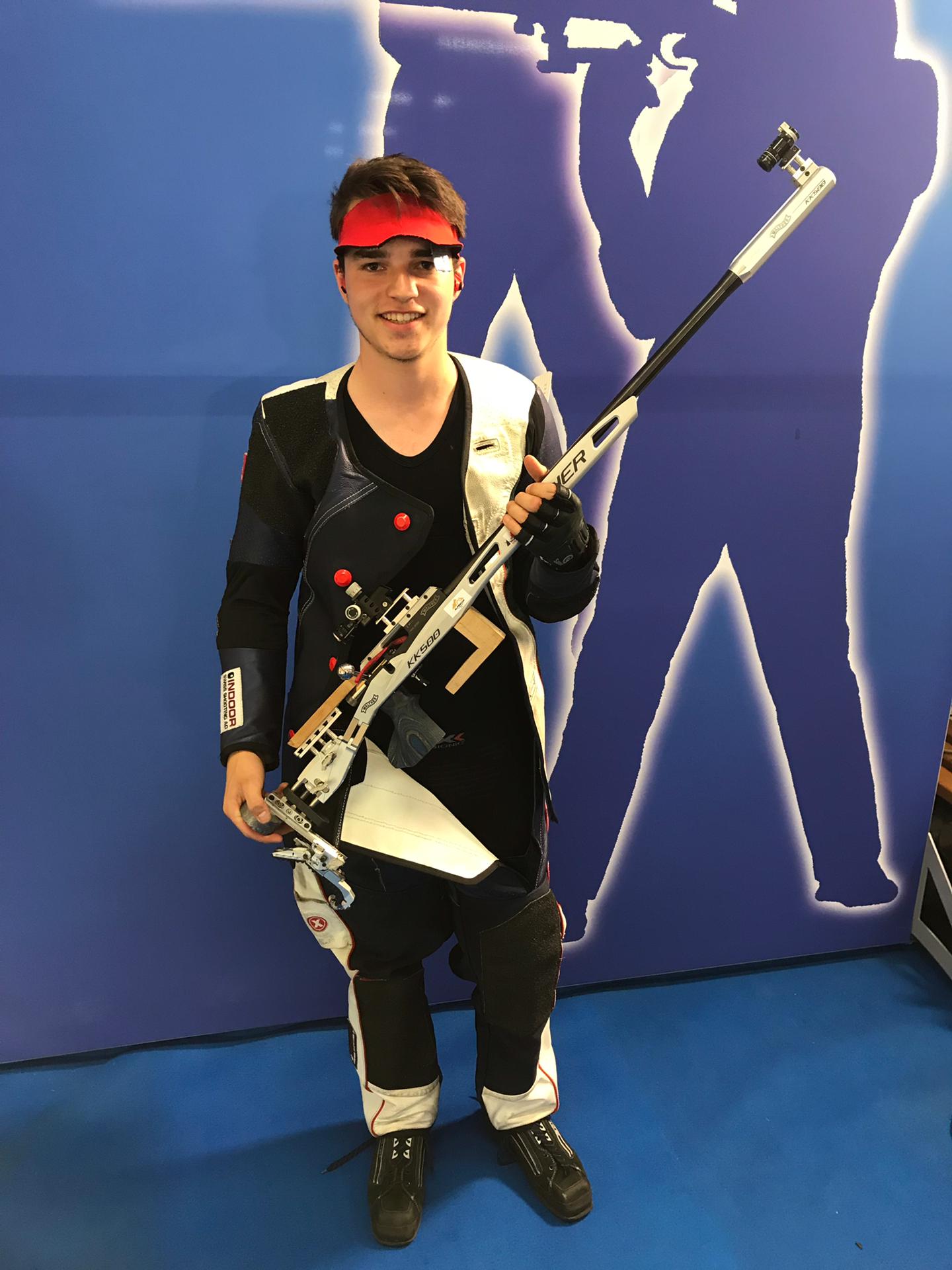 Lukas Roth konnte im Dreistellungsmatch Gewehr 50m überzeugen.