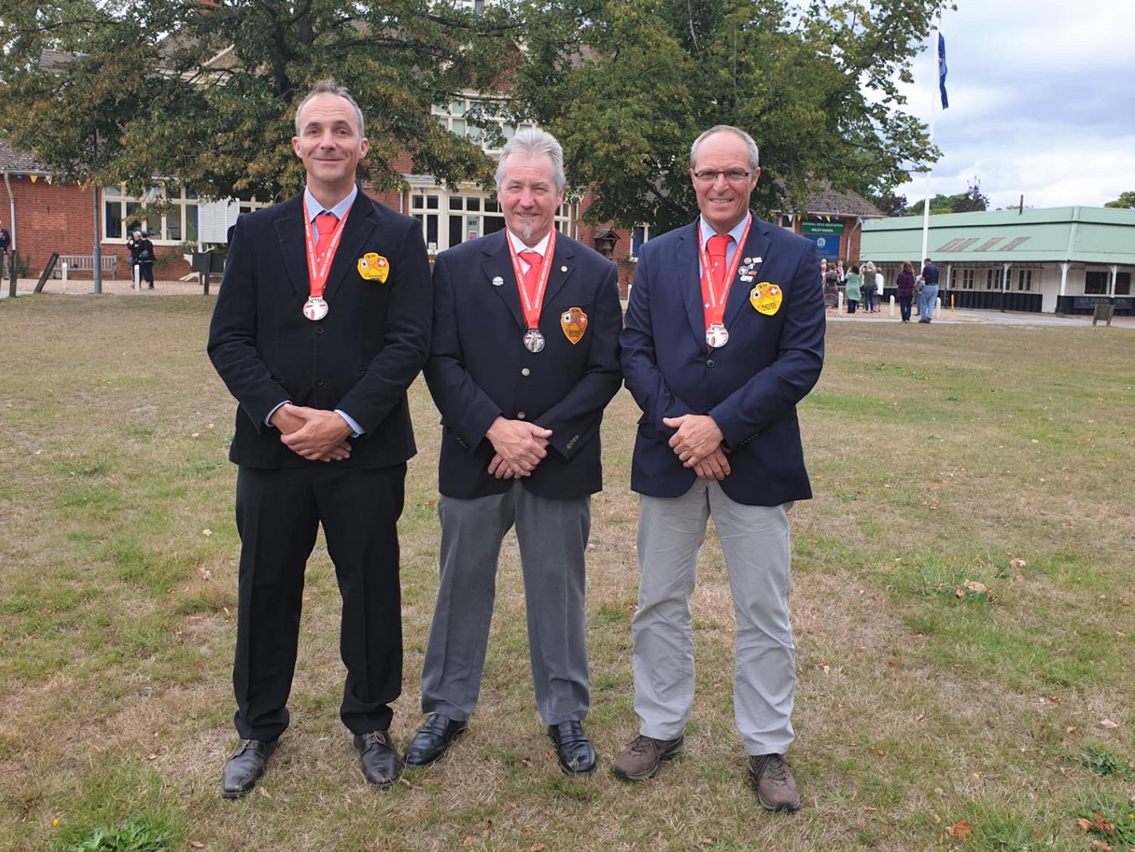 Medaillengewinner Felix Leemann, Sepp Ruoss und Roland Frei (v.l.)