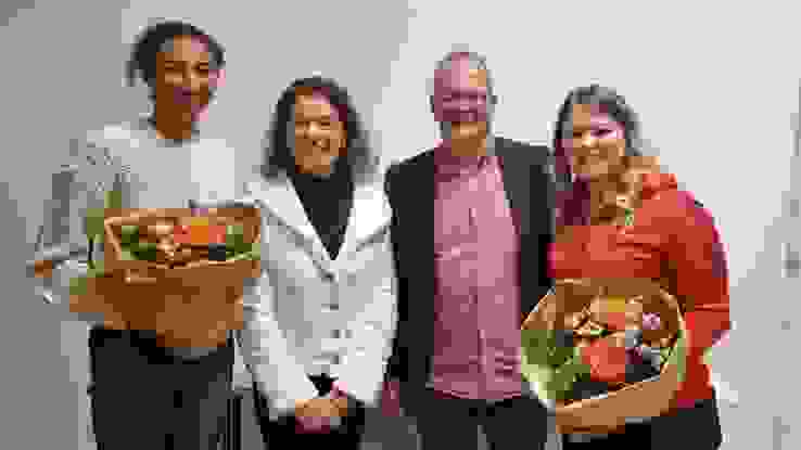 230102_Panathlonpreis Biel_Senti_3.jpeg Kenisha Moning, Monica Meyer-Bühler, Bernhard Rentsch und Anja Senti (v.l.).