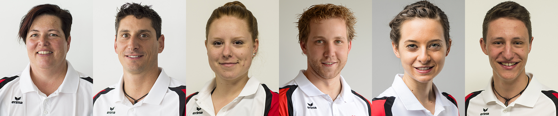 Questo sestetto difenderà i colori svizzeri agli European Games in Minsk (da sinistra): Heidi Diethelm Gerber, Steve Demierre, Nina Christen, Jan Lochbihler, Petra Lustenberger e Christoph Dürr.