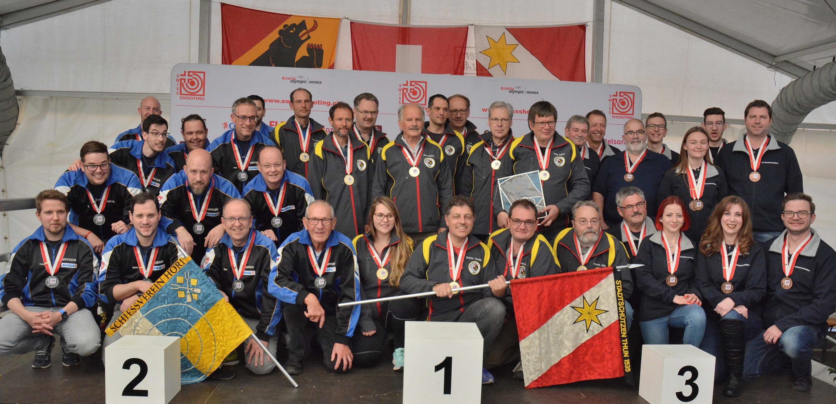 300m NLA Sport: 2. Höri Schiessverein  1. Thun Stadtschützen Thun  3. Niederbuchsiten SV