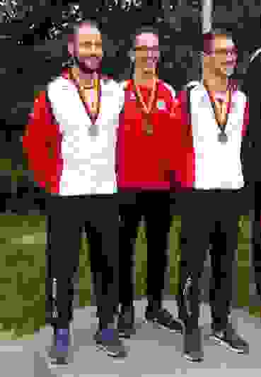 2019-06-06_CISM-Sonthofen.jpeg Das Schweizer Silber-Trio am CISM Rifle Cup in Sonthofen (von links): Rafael Bereuter, Sandro Greuter und Gilles Dufaux.