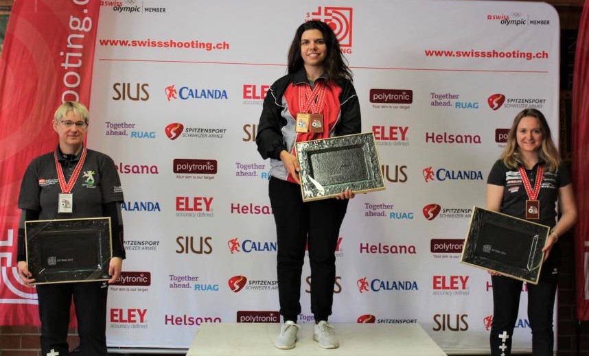 Das Podest (v.l.): Silvia Guignard (2.), die neue Schweizermeisterin Chiara Leone und Dritte Muriel Züger.