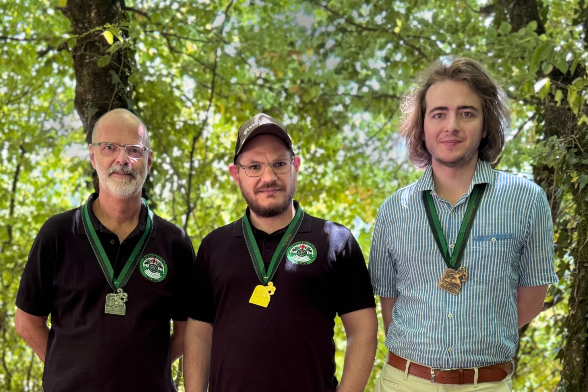 Sportpistole 25m (C-Match): Klemens Höchli, (Silber); Marcel Weber, (Gold); Joachim Jirat, (Bronze) (v.l.)