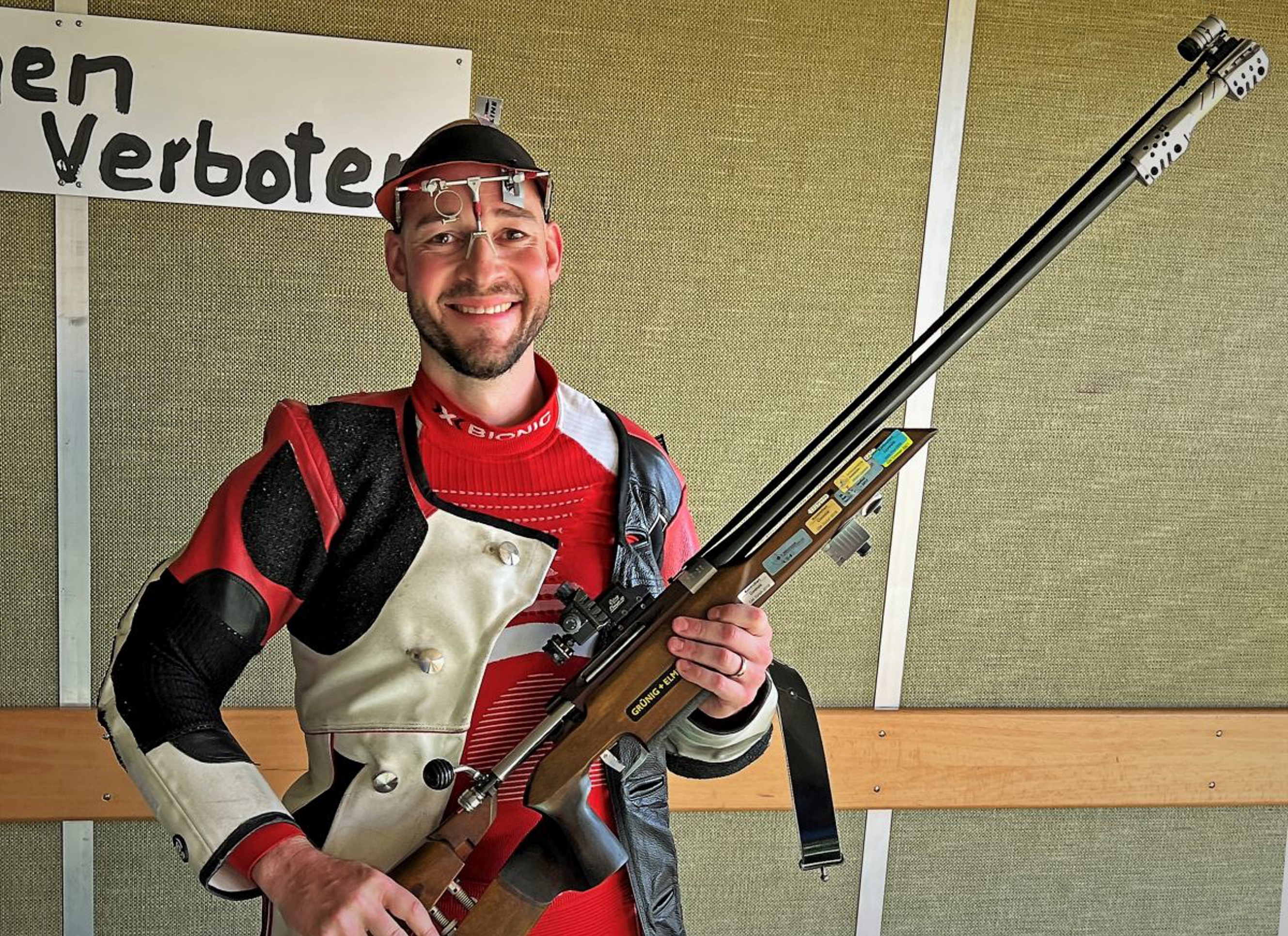 Zufriedener Sieger im Zweistellungsfinal mit dem Standardgewehr: Rafael Bereuter, Aushängeschild der Schützengesellschaft Aarau.