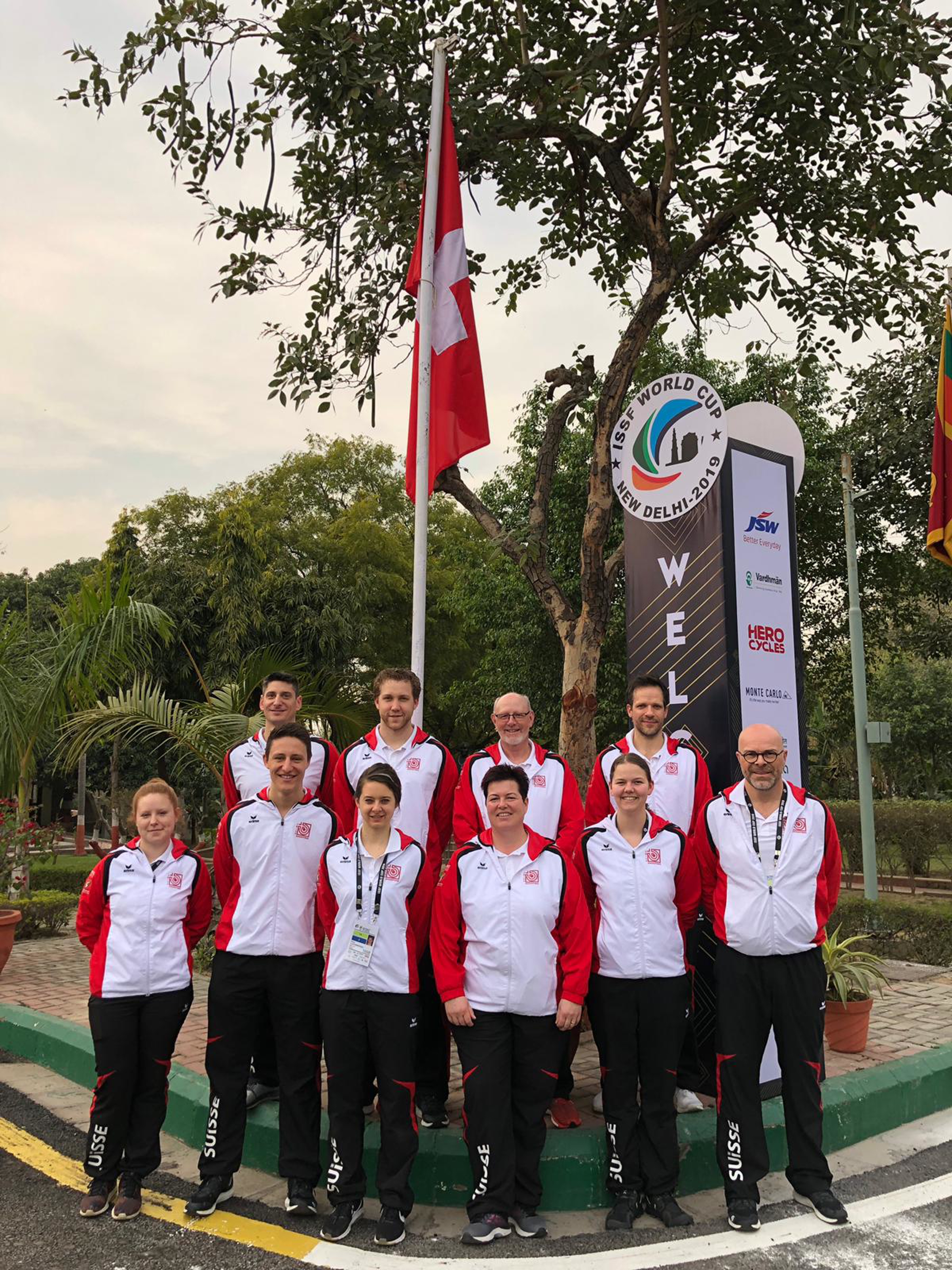 Das Schweizer Team in New Delhi.