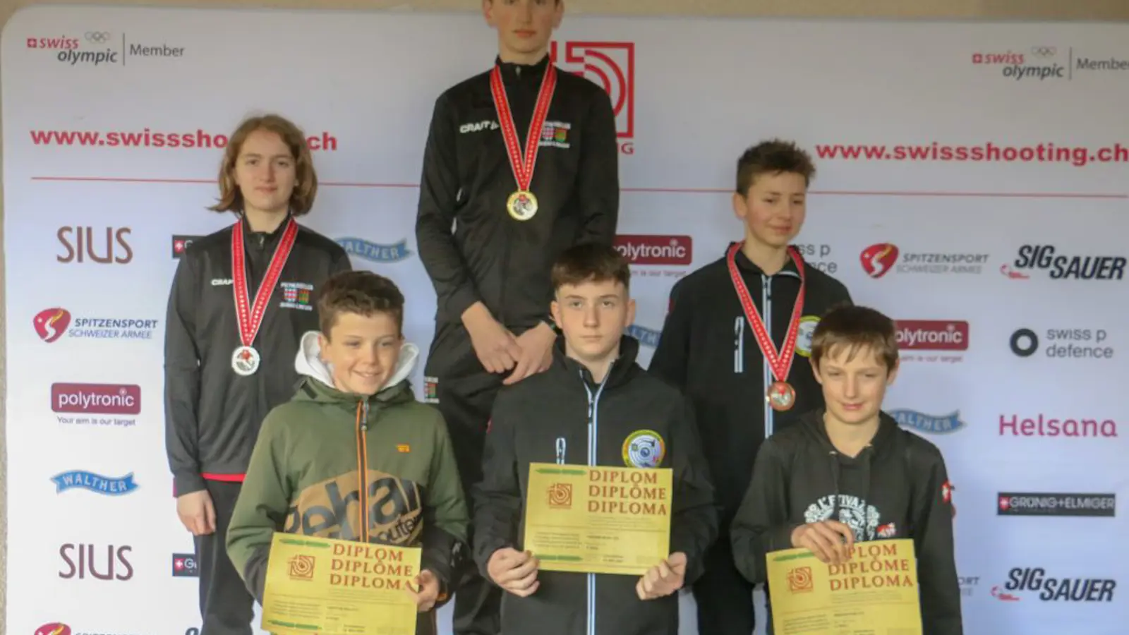 Das Podest bei den U15