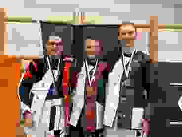 K1024 LG Sieger Eilte Määner (Vlnr. Gilles Dufaux, Somon Beyeler, Yannik Baeriswyl Podest Männer Luftgewehr (v.l.): Gilles Dufaux, Somon Beyeler, Yannik Baeriswyl