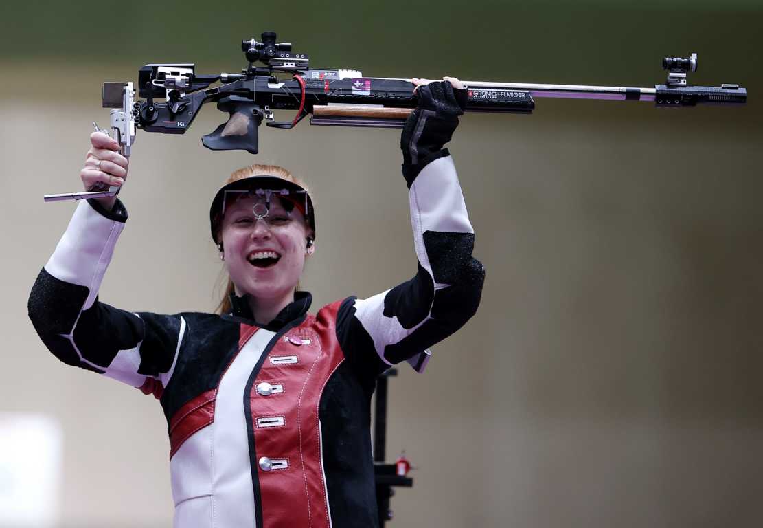 Das Schützenteam in Krakau wird von Olympiasiegerin Nina Christen angeführt. (Foto: Keystone-SDA)