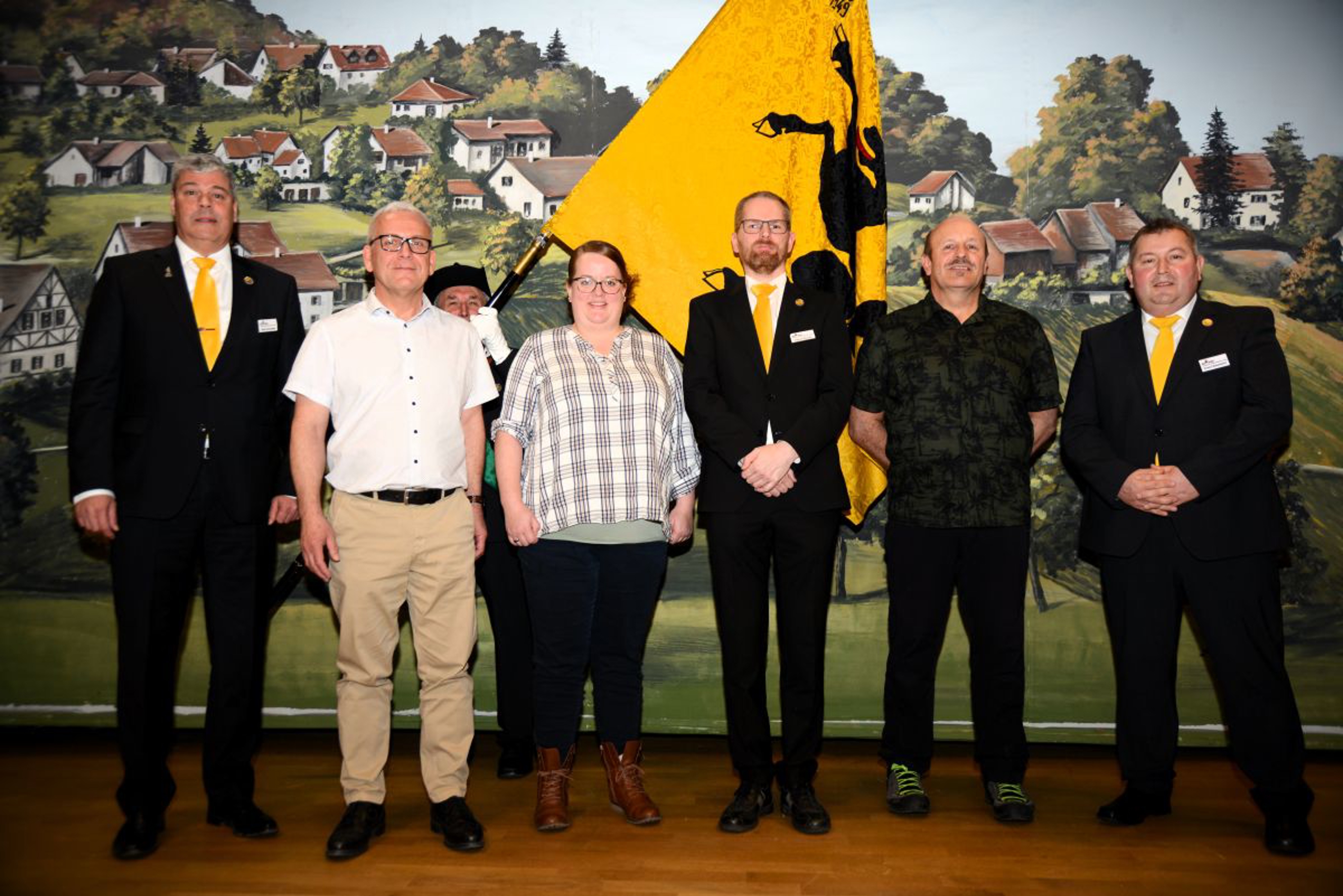 Die Mitglieder des SHKSV Vorstandes (v.l.): Alain Schneider, Daniel Zweifel, Yvonne Fischer, Pascal Herren, Peter Steiger und Franz Baumann.