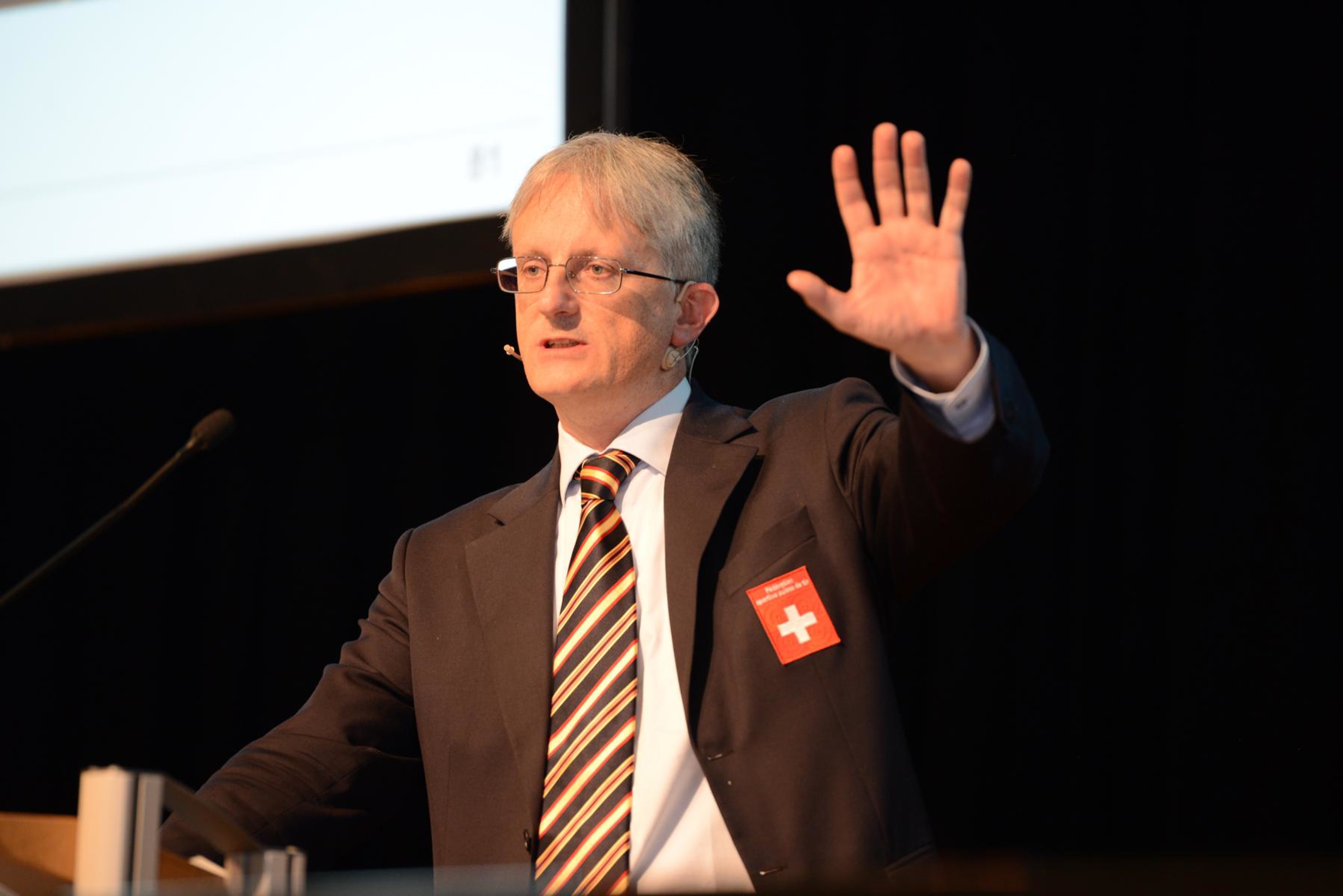Nein zum EU-Diktat: SSV-Präsident Luca Filippini wirbt für ein Nein am 19. Mai.