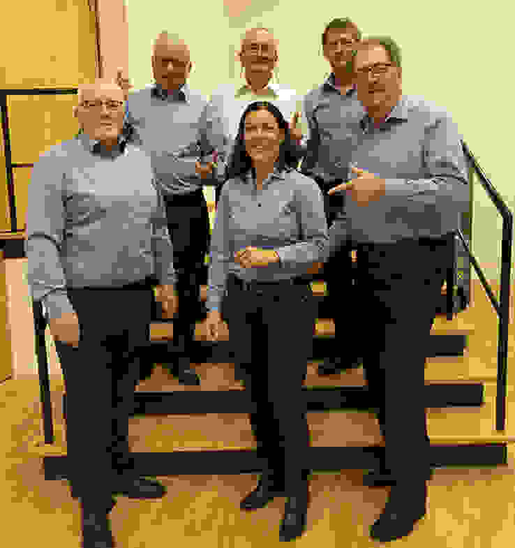 191109 OK_600J_SSW.jpg Das sechsköpfige OK, das die Übung nun abbrechen muss (v.l.n.r.): Thomas Schöbi, Robert Signer (Präsident), Freddy Kugler, Mafalda Fent, Urs Gebert und Willy Lanz