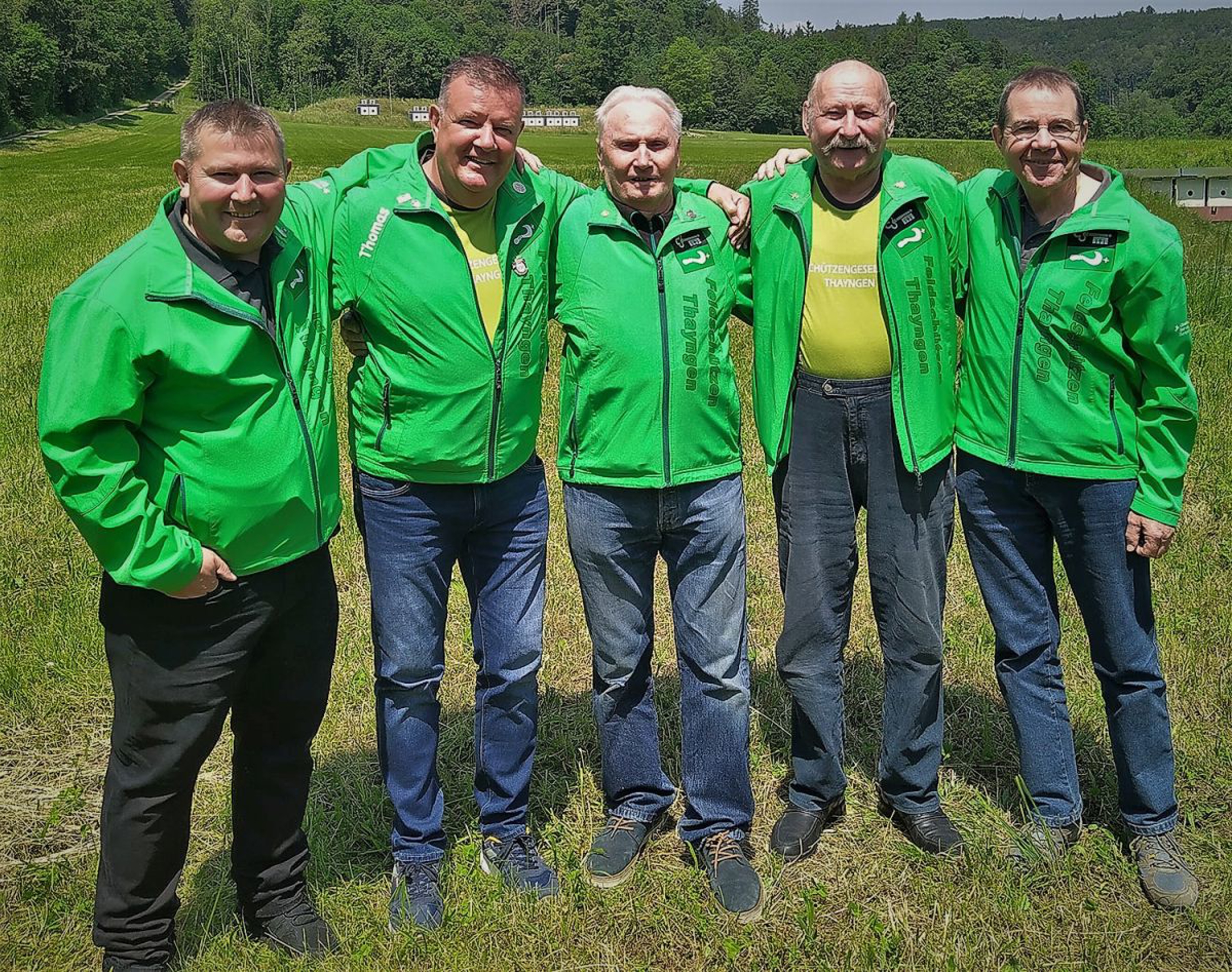 Die Sieger im Feld A (v.l.): Franz Baumann, Thomas Biber, Peter Herrmann, Jean Waldvogel und Gerold Maag von der FSG Thayngen.