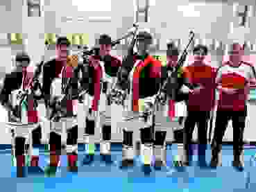 Gruppenbild Das EM-Team ist bereit (v.l.): Muriel Züger, Fabio Wyrsch, Christoph Dürr, Jan Lochbihler, Chiara Leone, Cédric Grisoni und Adrian Schaub. Auf dem Bild fehlen: Audrey Gogniat und Jason Solari.