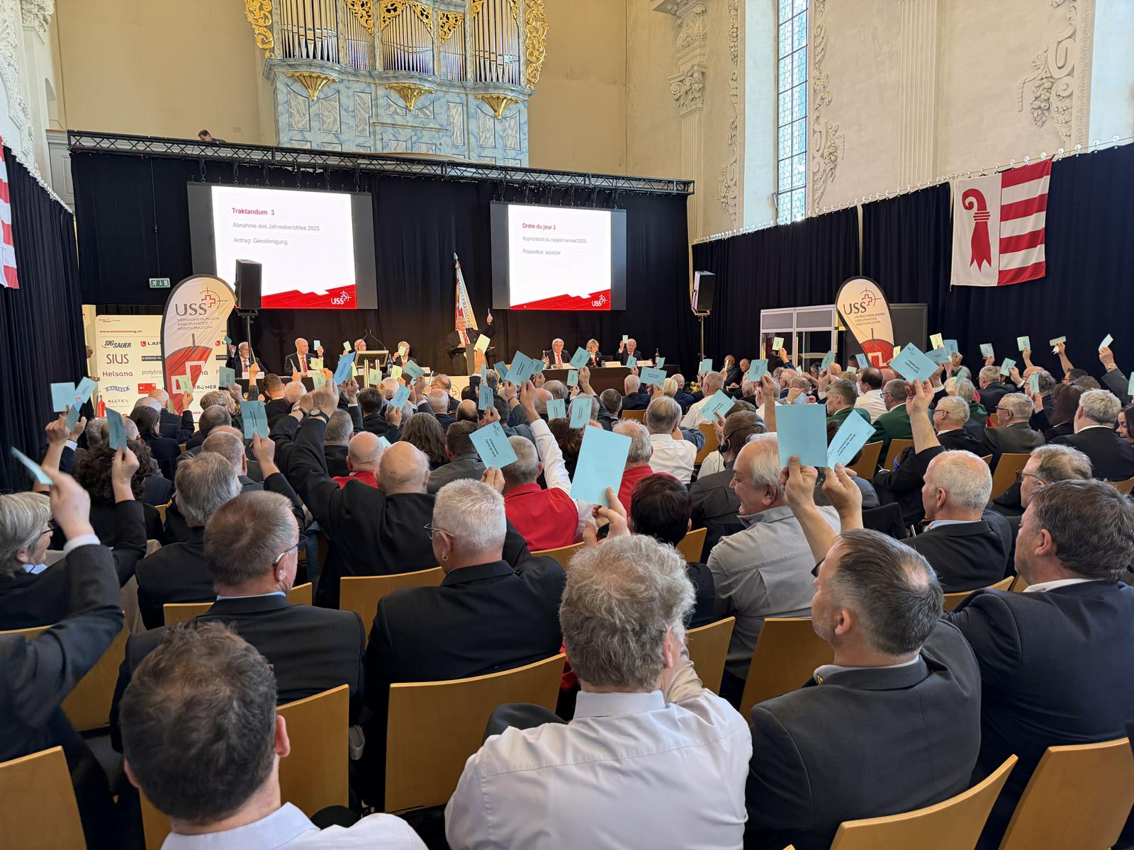 Die Versammlung fand in der Jesuitenkirche in Pruntrut JU statt. 