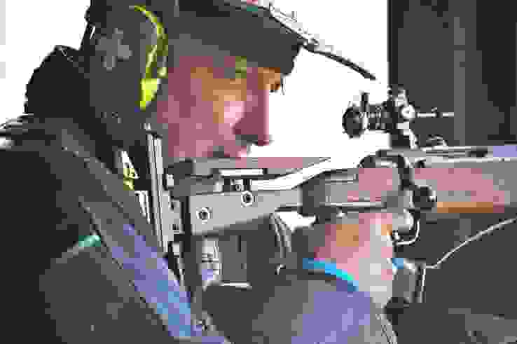 K1024 Denzler Blick1a Der Titelverteidiger mit dem Standardgewehr, Rolf Denzler, kontrollierte die Konkurrenz nach Belieben.