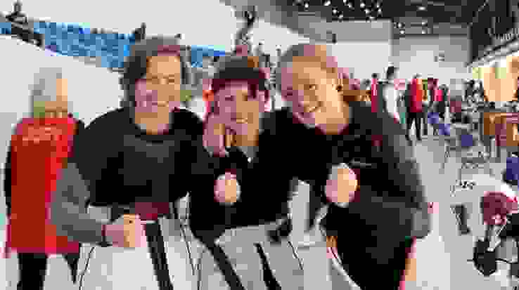 K1600_IMG_5899.JPG Sarina Hitz, Nina Christen und Franziska Stark (v.l.) werden gegen Deutschland um die Goldmedaille kämpfen.