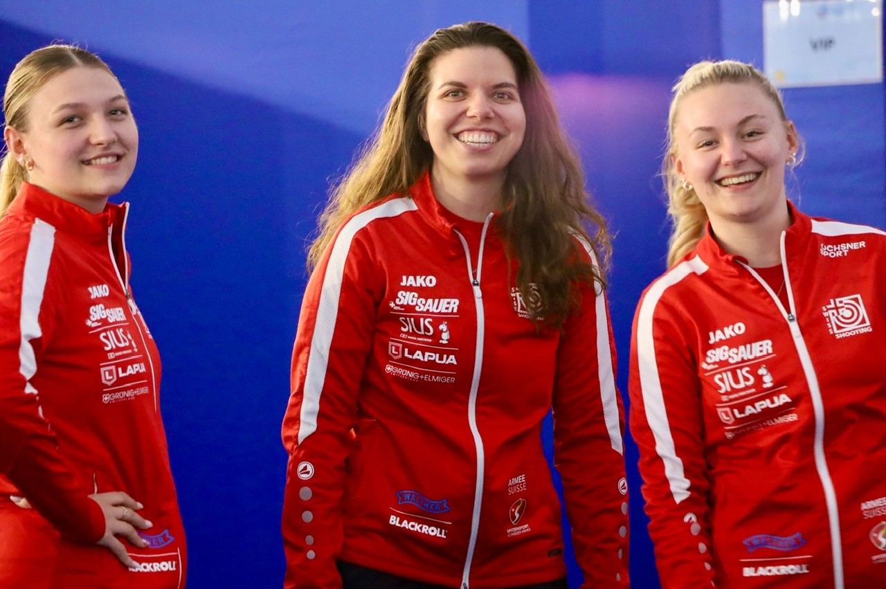 Team-Bronze Dreistellung gewonnen — und die EM ist noch lange nicht vorbei: Emely Jäggi, Chiara Leone und Vivien Jäggi (v.l).