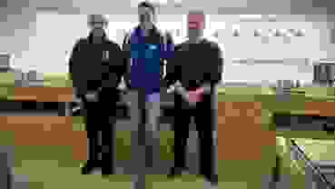 Von L R Andreas Carla René Siegerpodest (v.l): 2. Andreas Berger; 1. Carla Graf; 3. René Haussener.