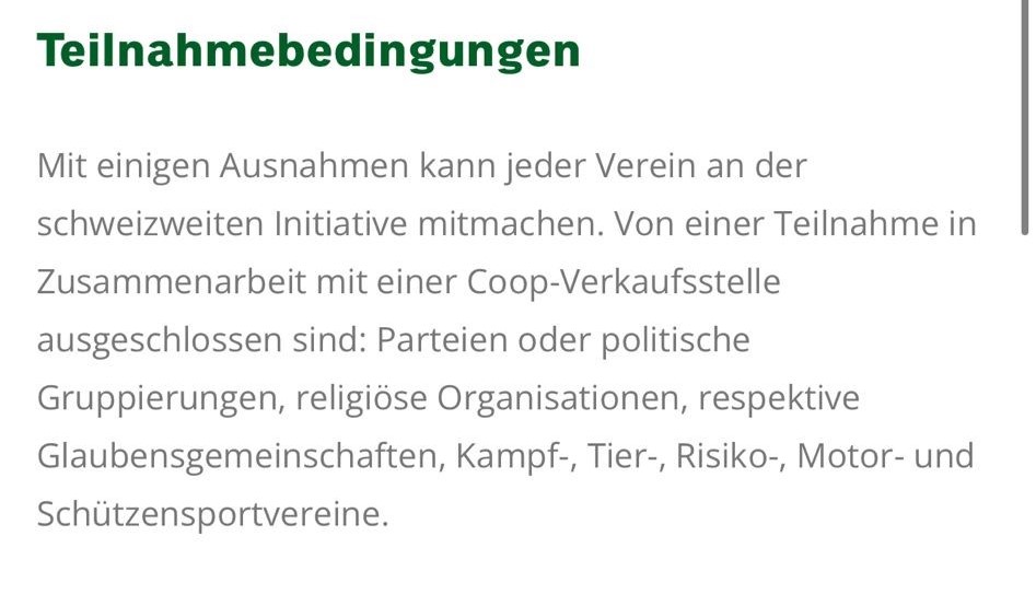 Die ursprünglichen Teilnahmebedingungen der Coop-Initiative «Tag der guten Tat» verärgerten viele Schützinnen und Schützen.