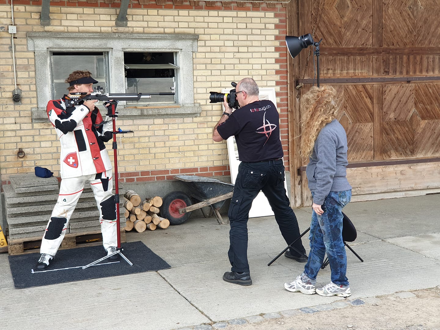 Jan Lochbihler während des Foto-Shootings für die Juni-Ausgabe von «Schiessen Schweiz»