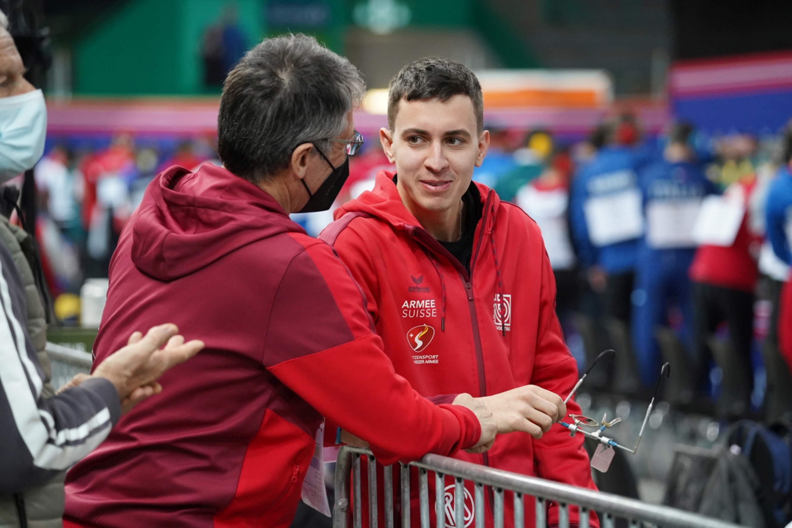 Jason Solari e l'allenatore Mauro Biasca (foto: Ph. Ammann)
