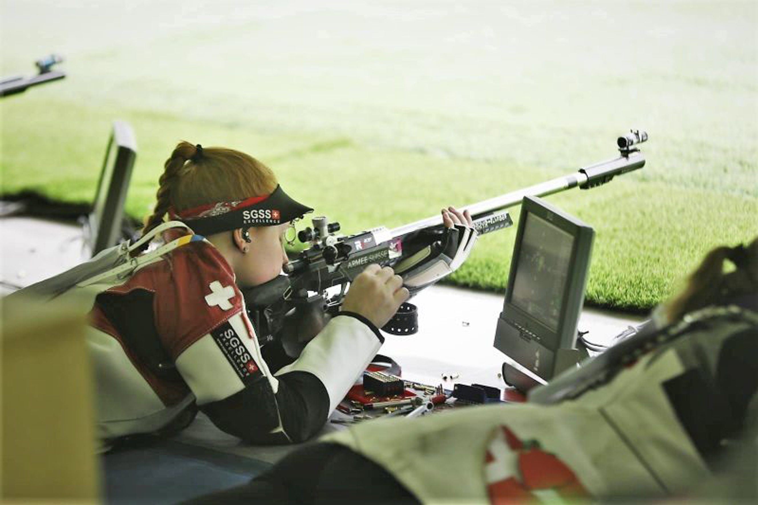Nina Christen im 50m Dreistellungswettkampf.