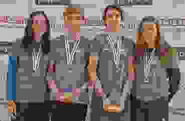 mettauertal3a.jpg Vier Aushängeschilder des starken Nachwuchses der Sportschützen Mettauertal (vl): Nina Staudacher, Leo Staudacher, Ramon Hutter und Fiona Kitanovic.