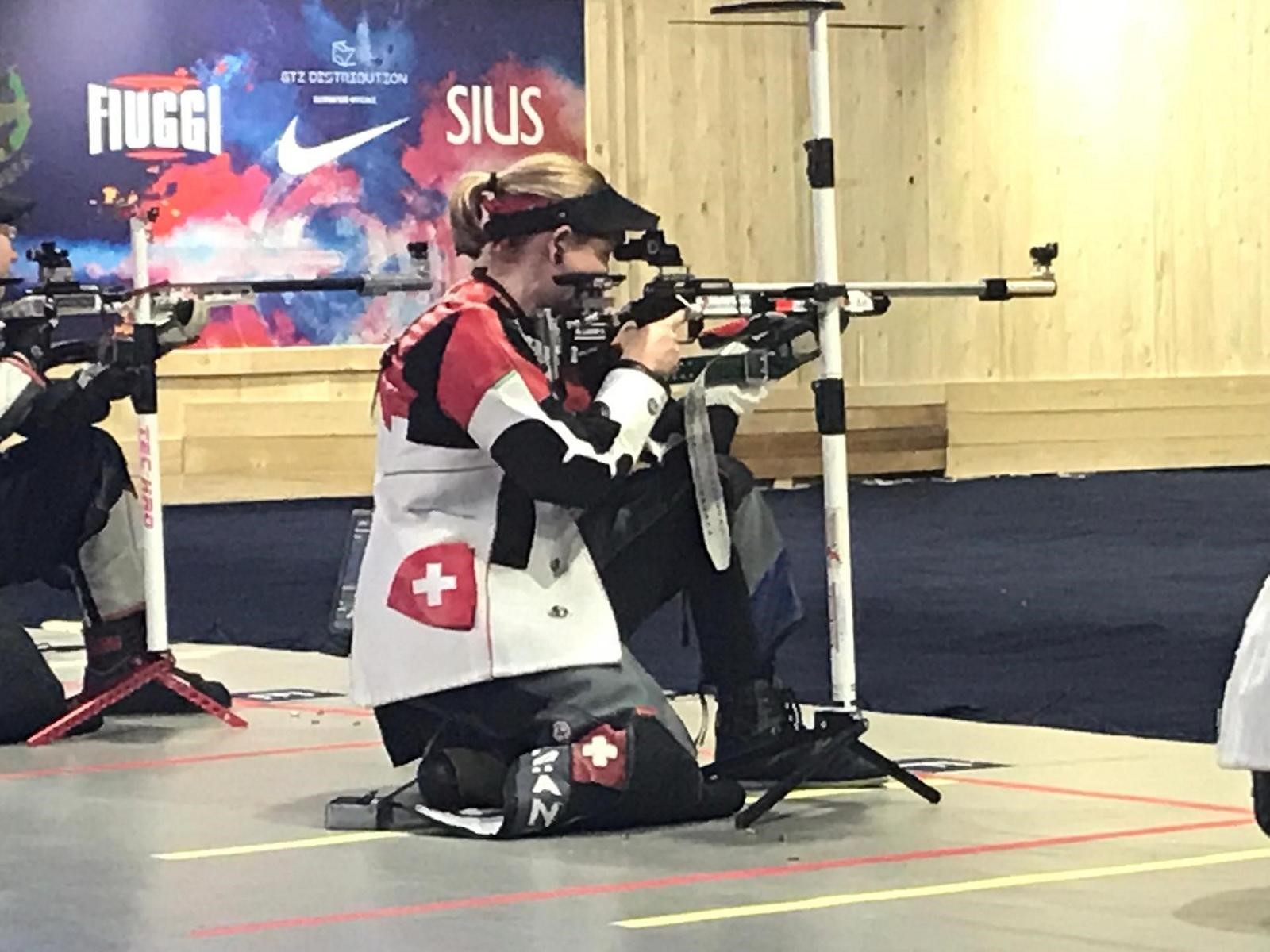 Franziska Star musste sich im Final Gewehr 50m Dreistellung mit Leder begnügen.