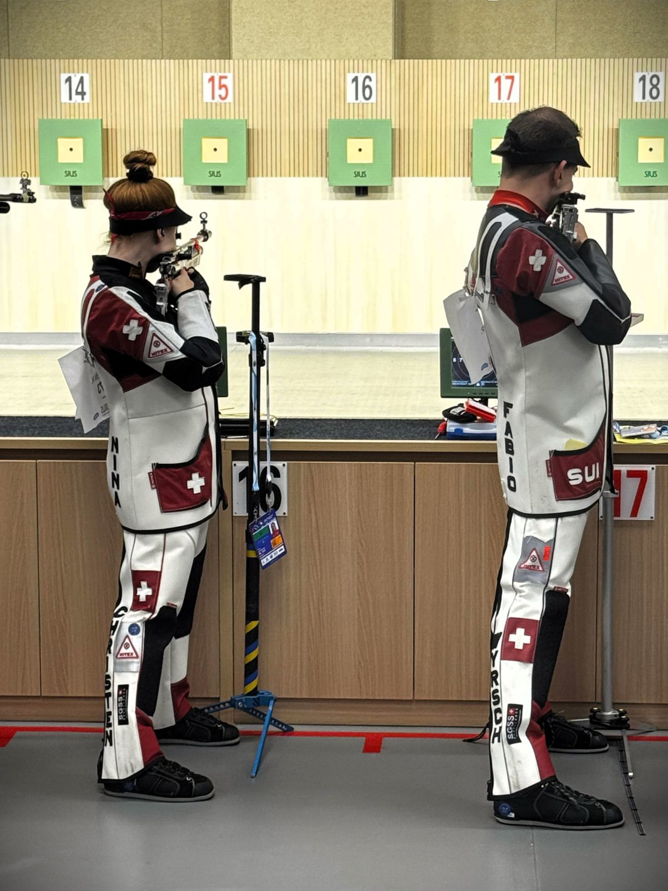 Nina Christen und Fabio Wyrsch während der Qualifikation.