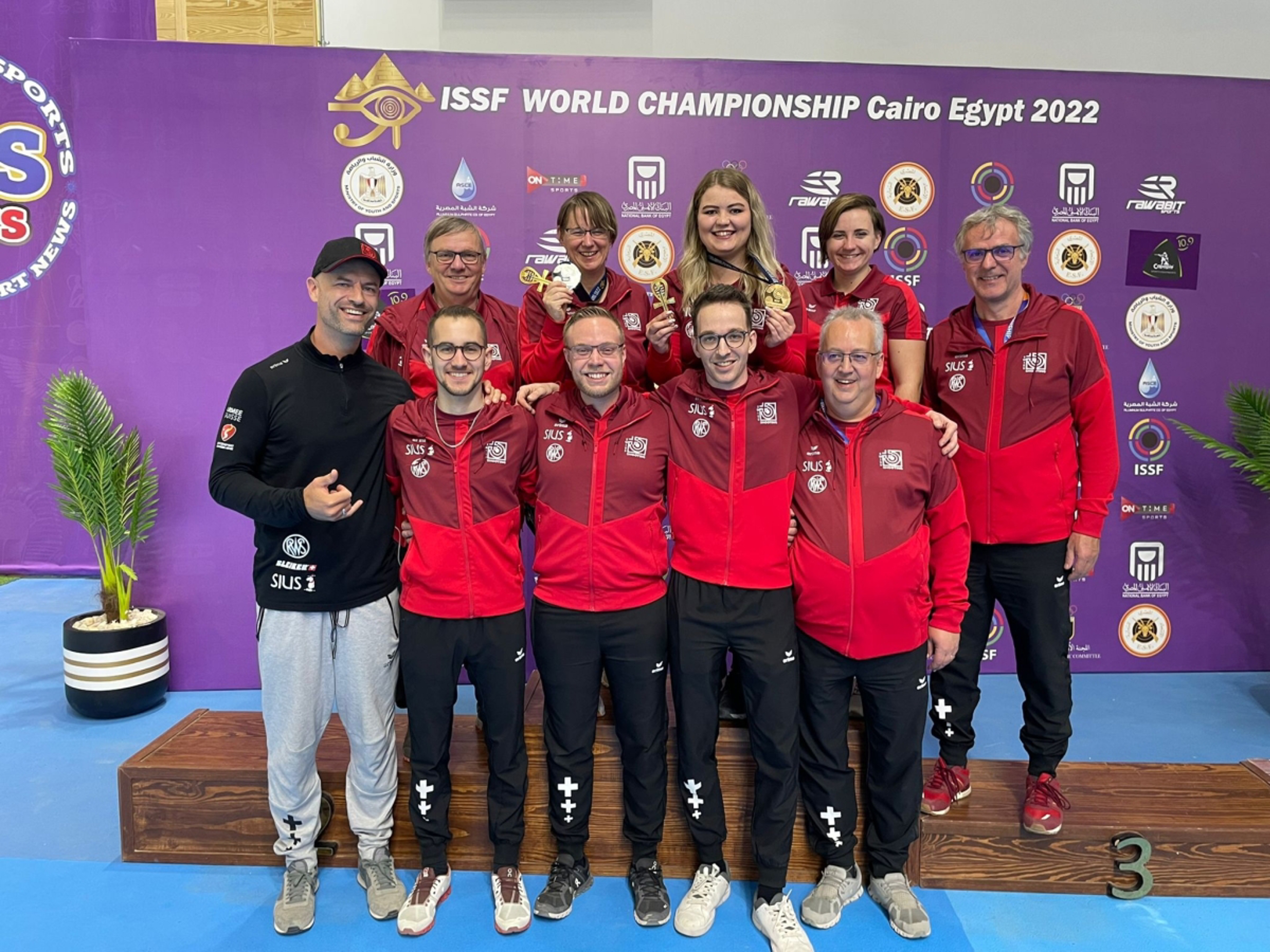 Die erfolgreiche Schweizer 300m-Delegation.